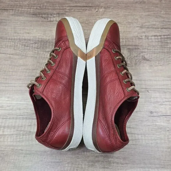 Frye Greene Low Men's Size 9.5 Red Leather Sneakers - Picture 6 of 9